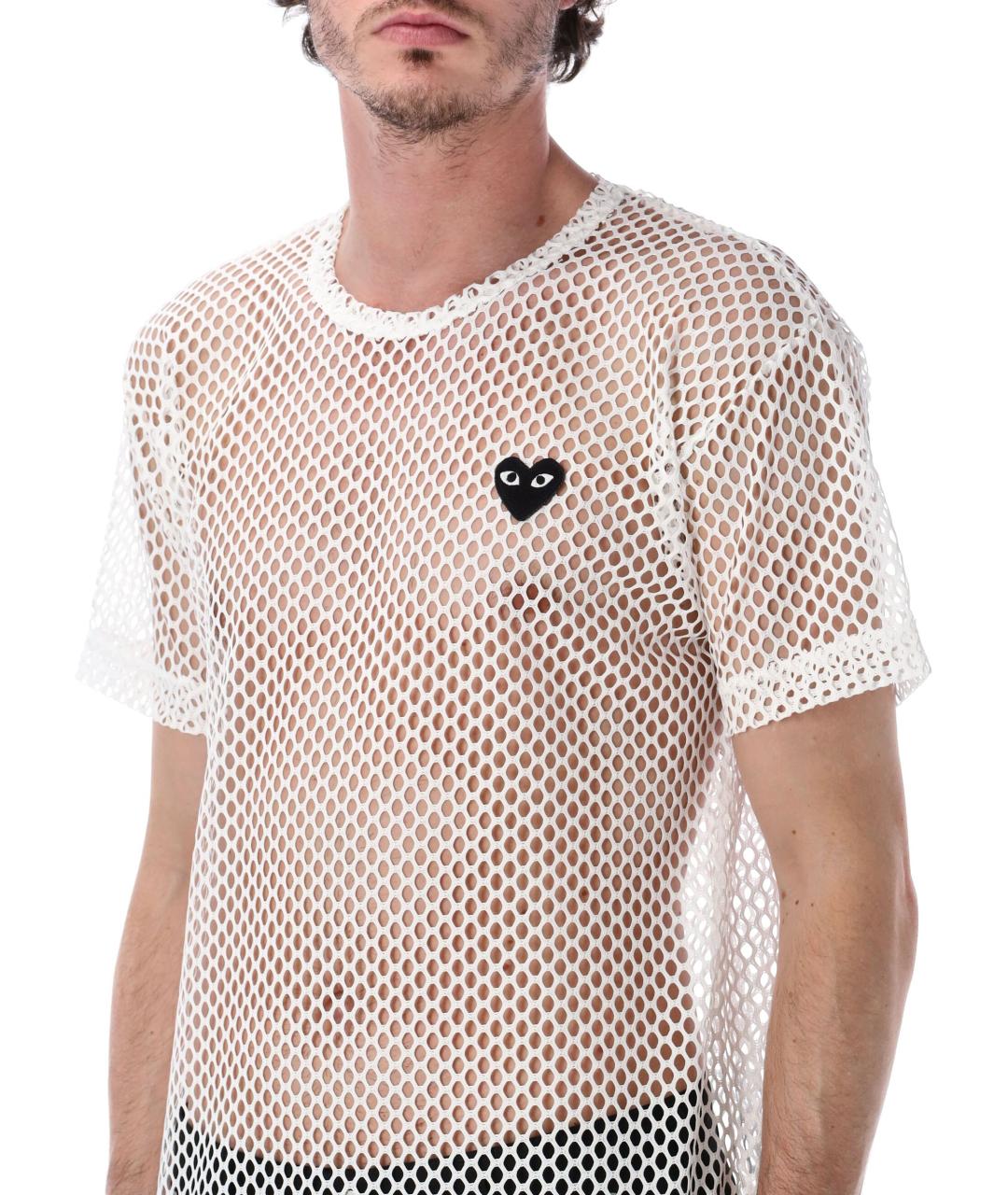 COMME DES GARÇONS PLAY Белая футболка, фото 3