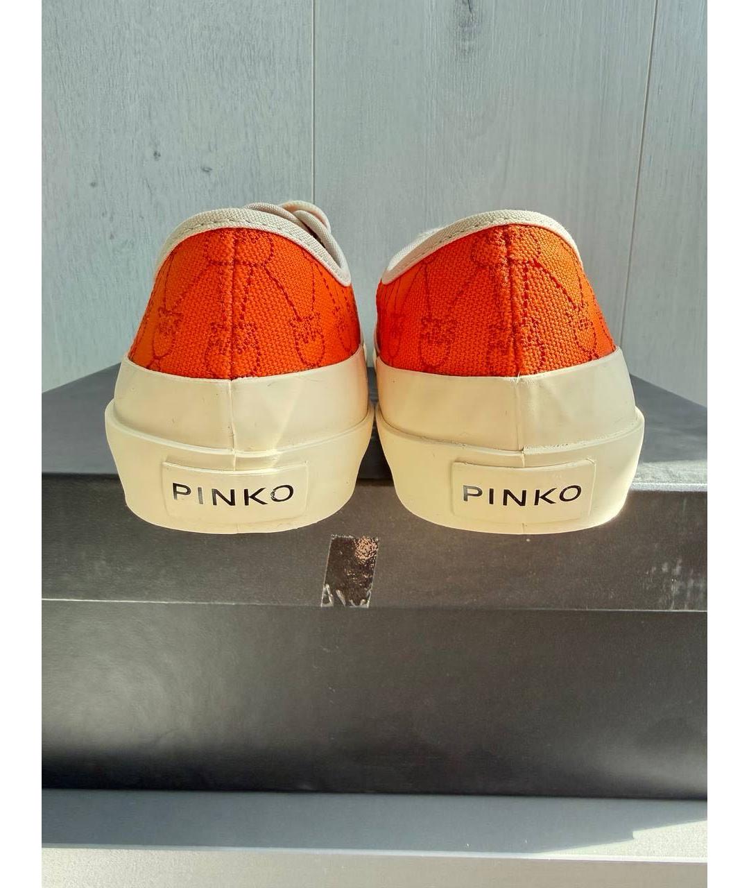 PINKO Красные текстильные кеды, фото 3