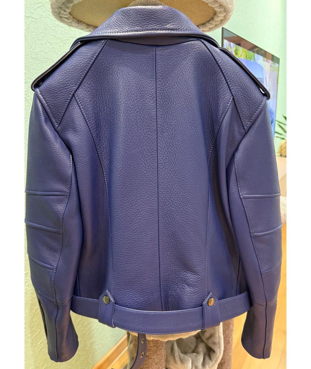 AIM Factory Синяя кожаная куртка, фото 2