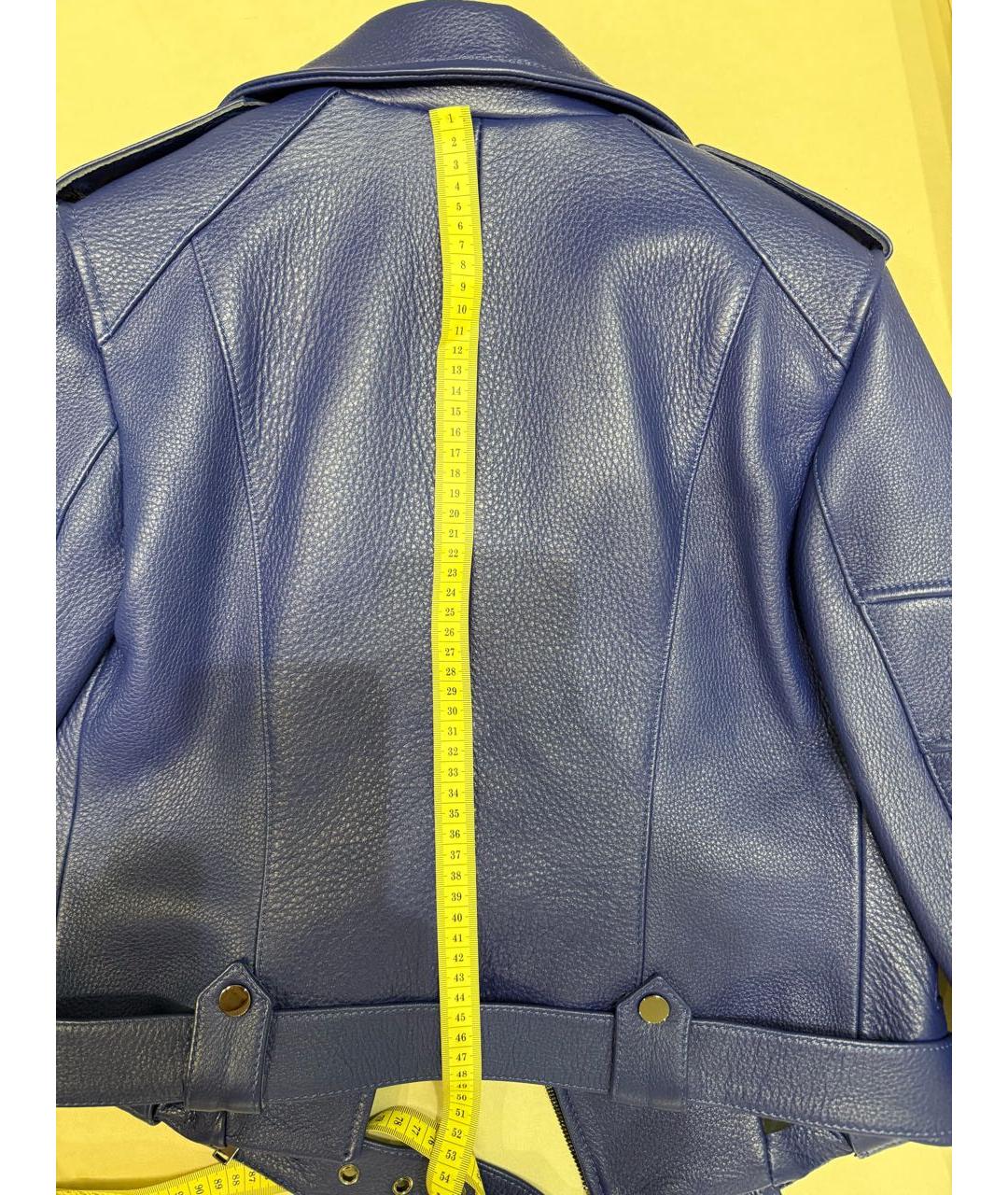 AIM Factory Синяя кожаная куртка, фото 5