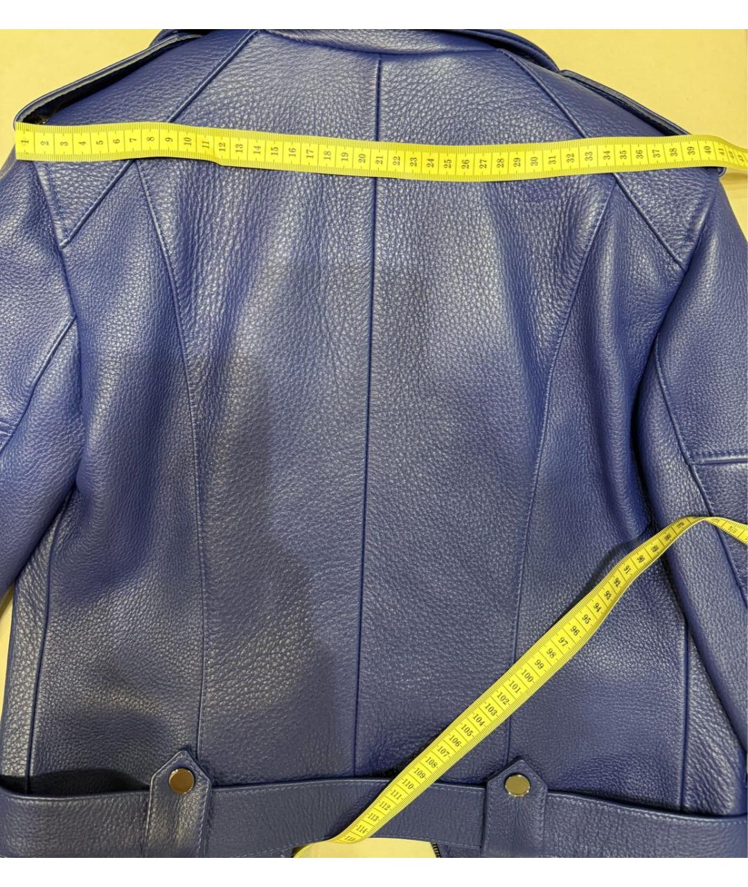 AIM Factory Синяя кожаная куртка, фото 4