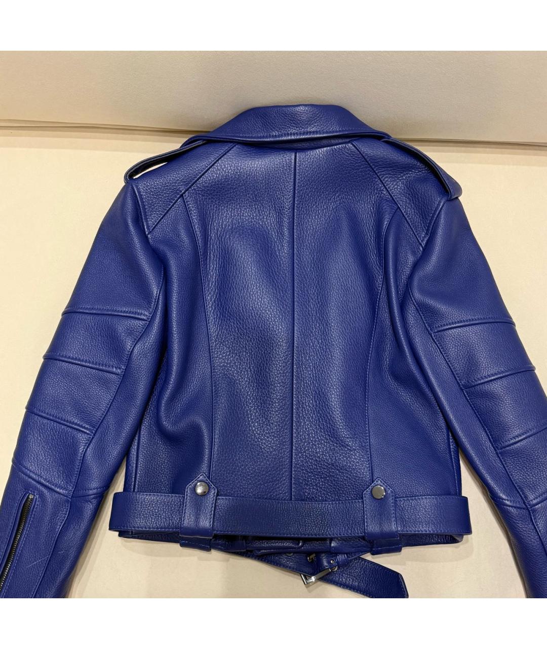 AIM Factory Синяя кожаная куртка, фото 3