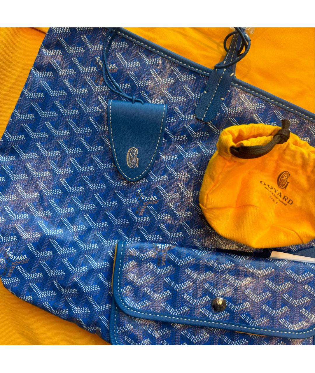 GOYARD Синяя сумка тоут, фото 3