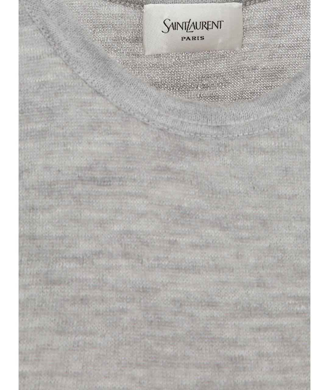 SAINT LAURENT Серая кашемировая майка, фото 2