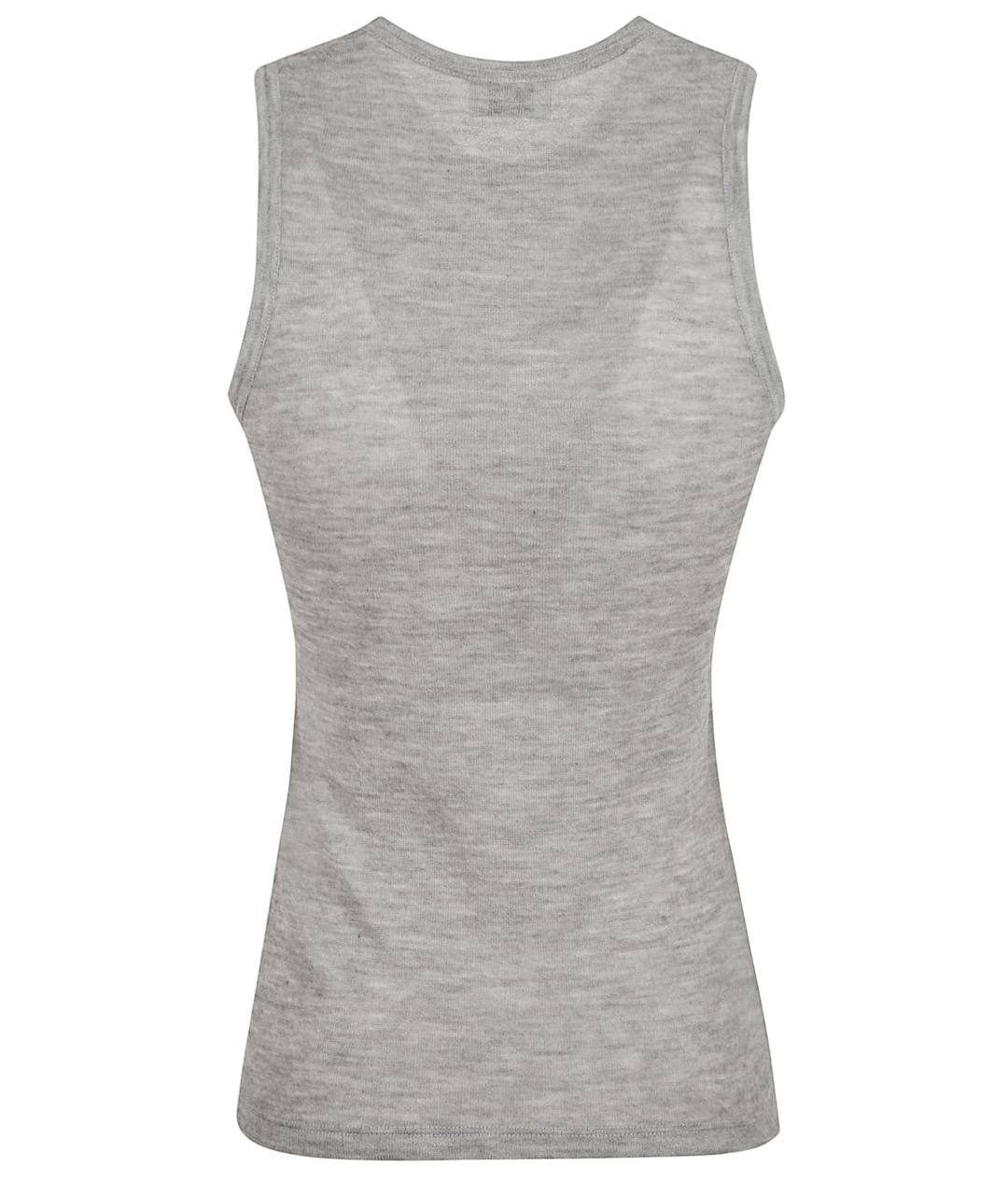 SAINT LAURENT Серая кашемировая майка, фото 3