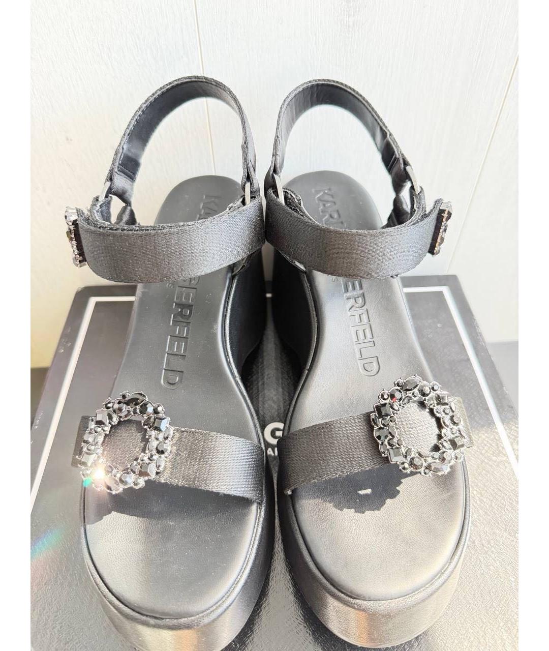 KARL LAGERFELD Черные босоножки, фото 2