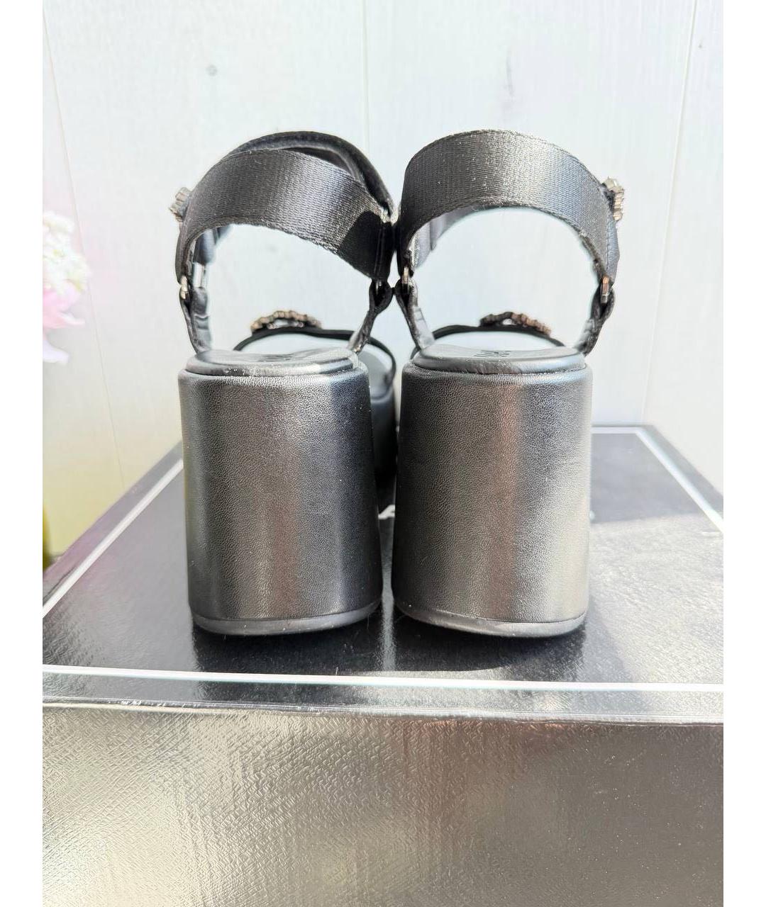 KARL LAGERFELD Черные босоножки, фото 4