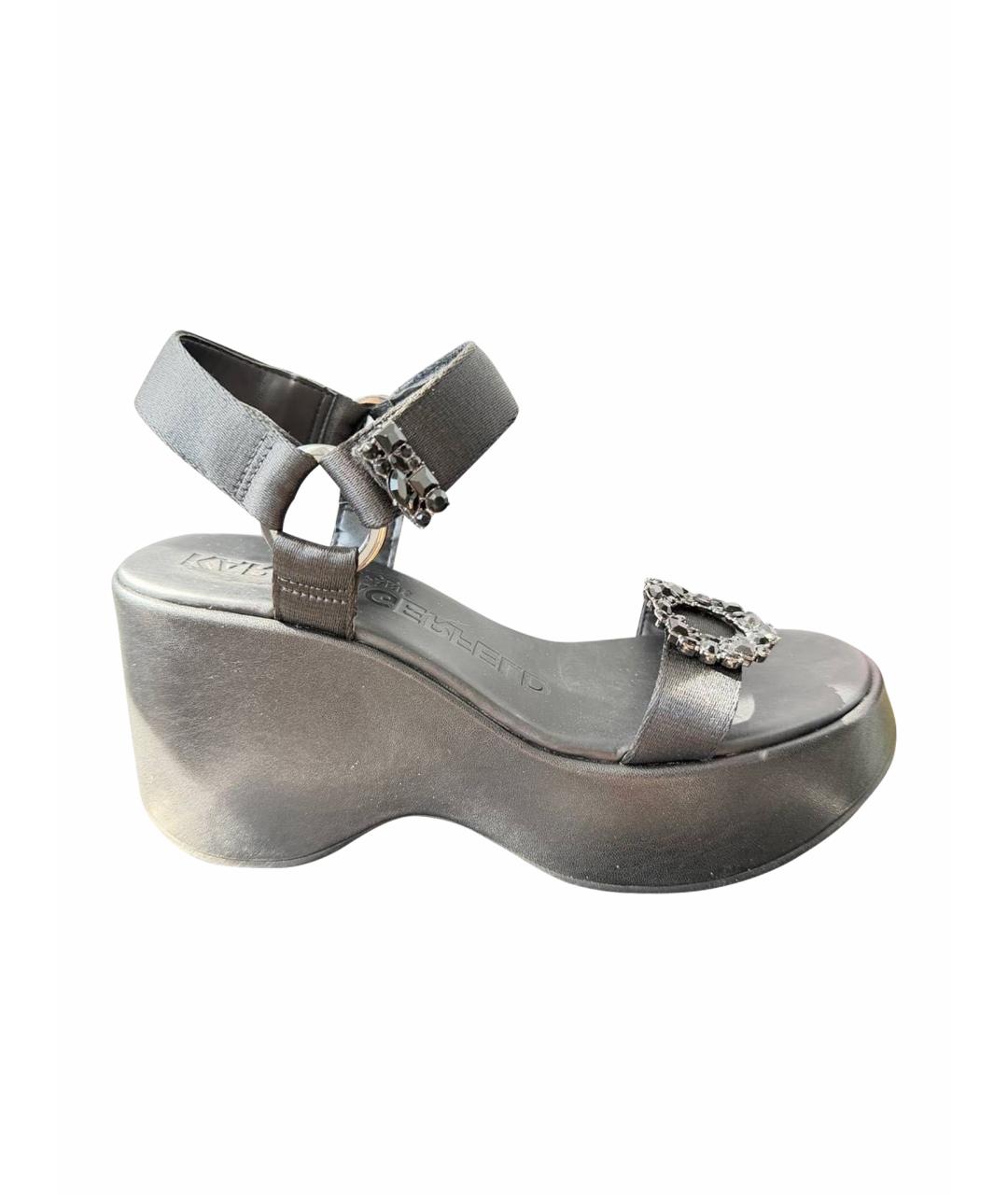 KARL LAGERFELD Черные босоножки, фото 1