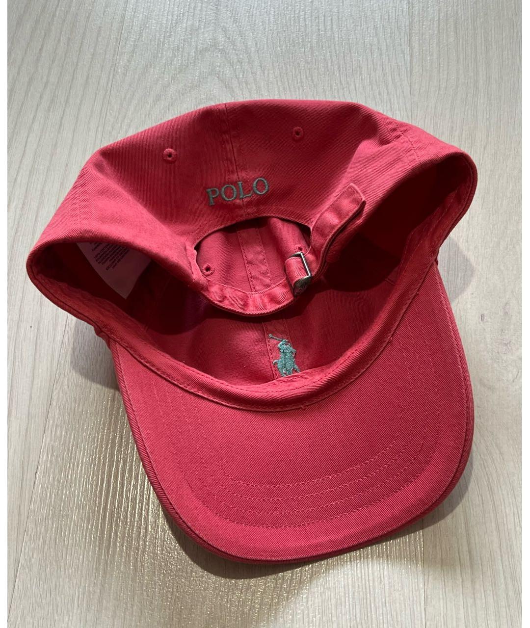 RALPH LAUREN Коралловая хлопковая кепка, фото 4
