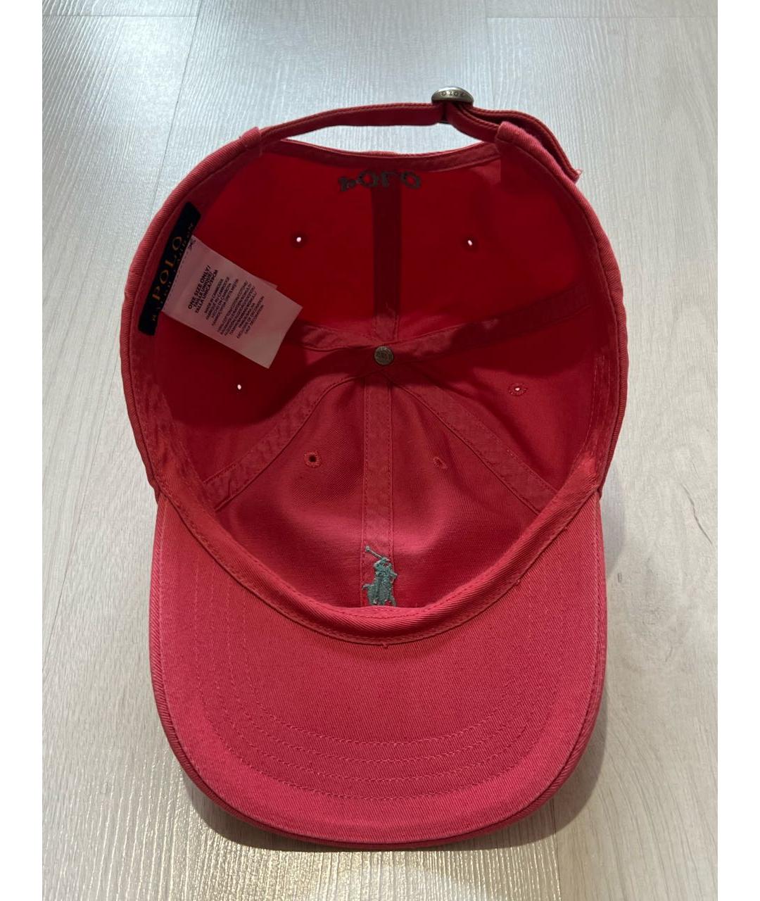 RALPH LAUREN Коралловая хлопковая кепка, фото 3