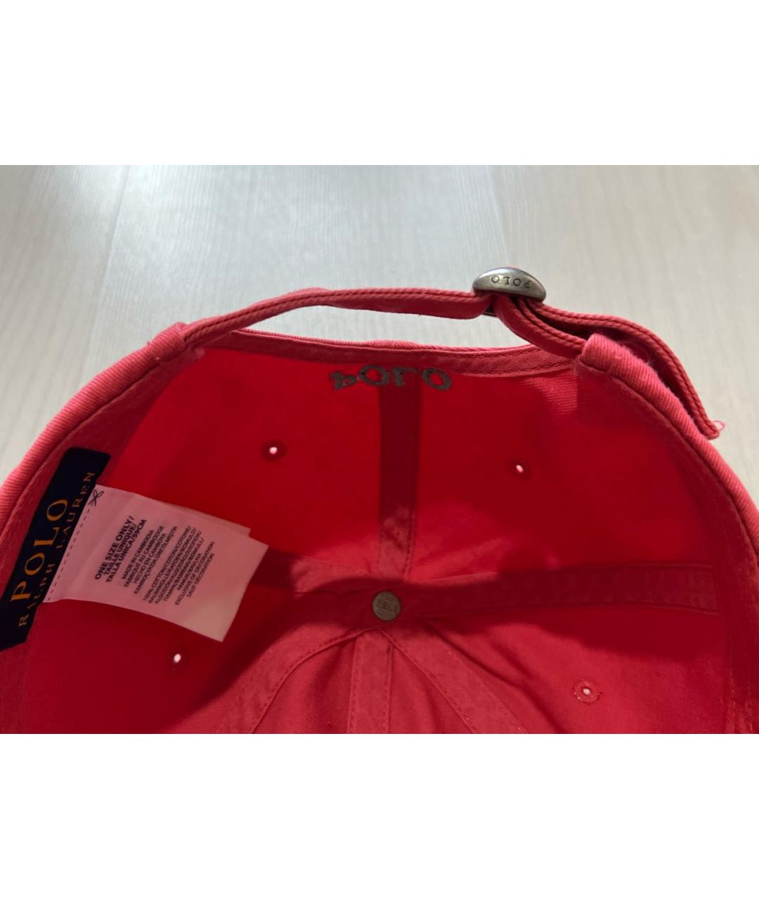 RALPH LAUREN Коралловая хлопковая кепка, фото 7