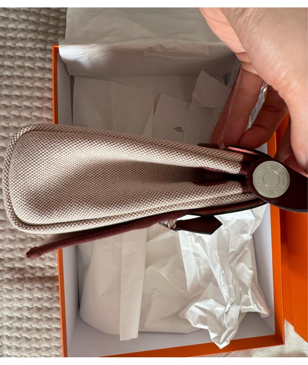 HERMES Тканевая сумка через плечо, фото 3