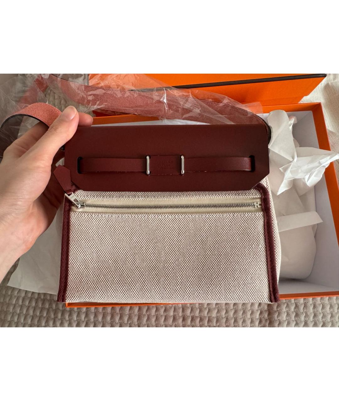 HERMES Тканевая сумка через плечо, фото 4