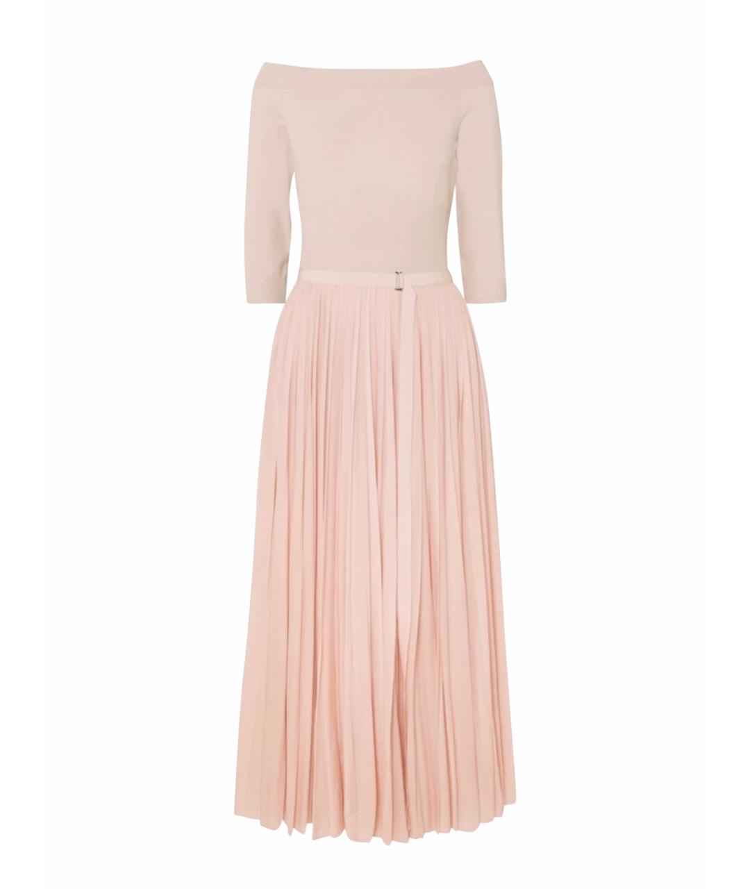 ALEXANDER MCQUEEN Бежевое вискозное вечернее платье, фото 1