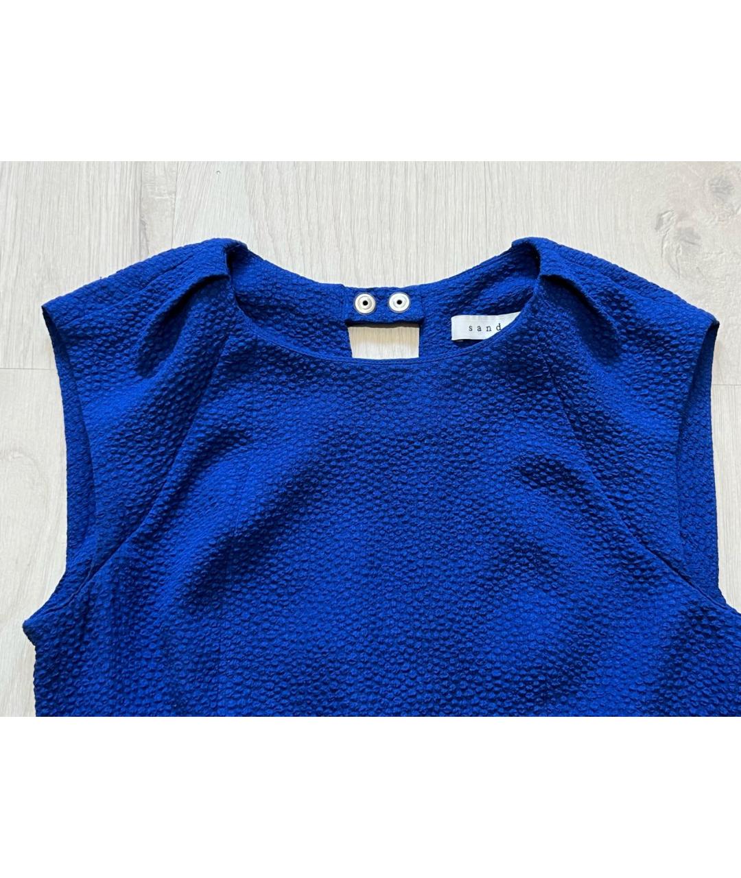 SANDRO Синее полиэстеровое повседневное платье, фото 5