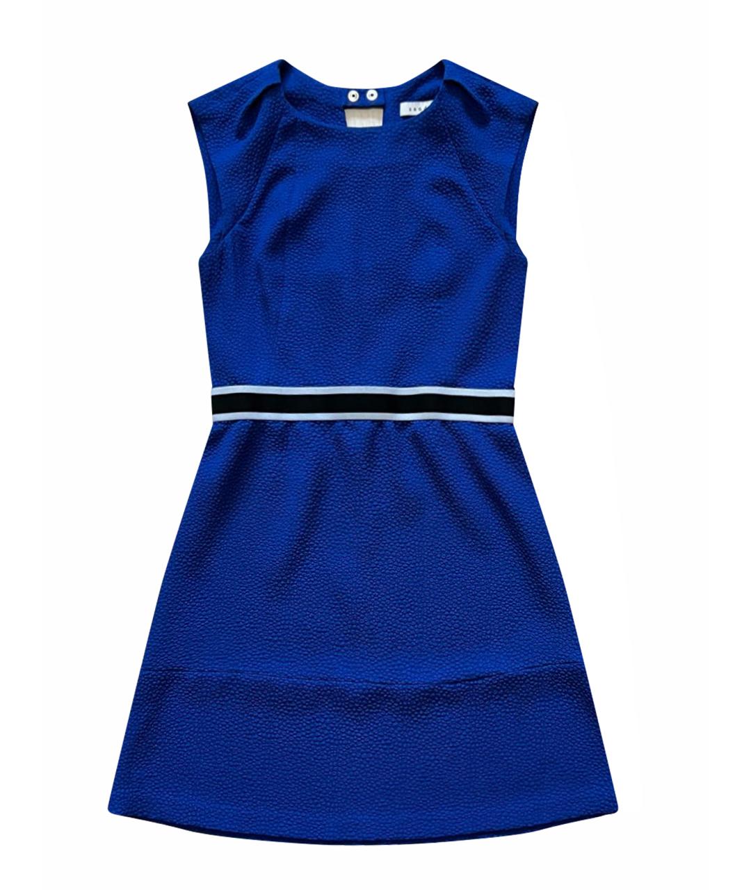 SANDRO Синее полиэстеровое повседневное платье, фото 1