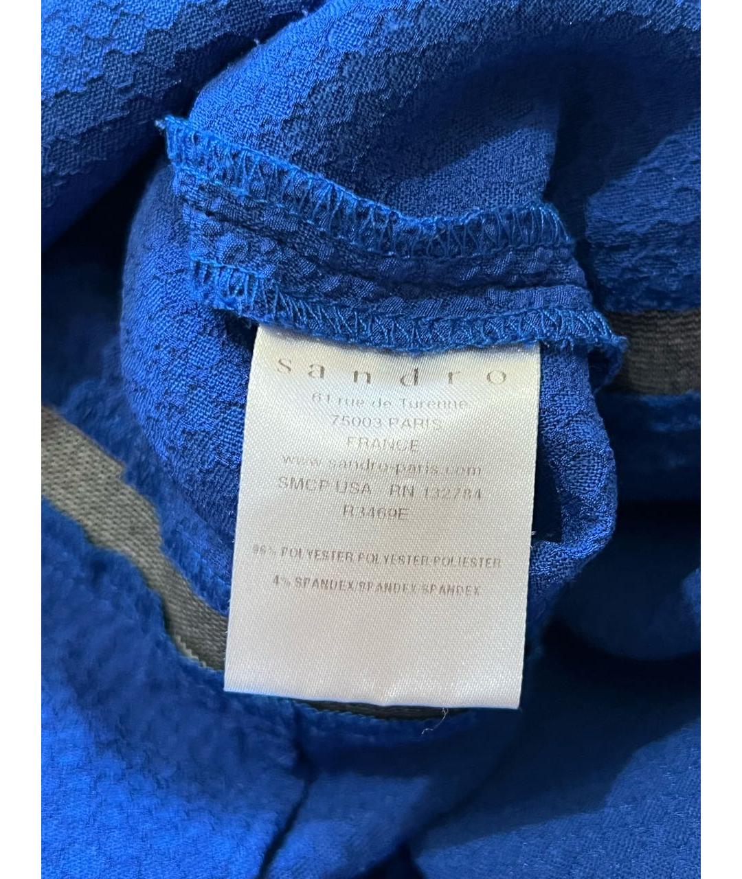 SANDRO Синее полиэстеровое повседневное платье, фото 7
