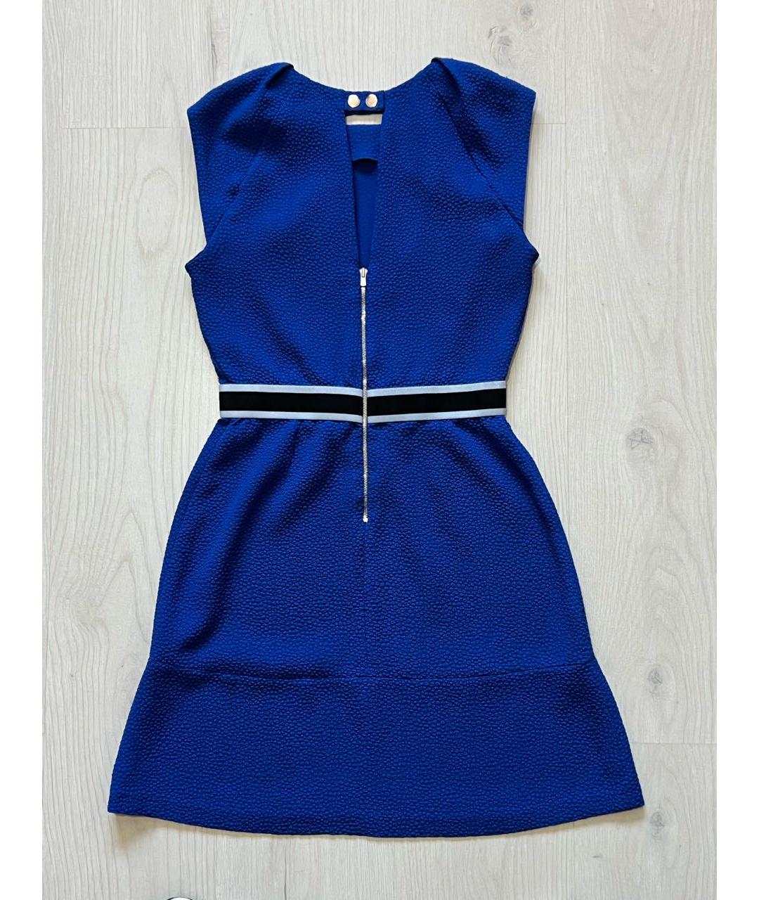 SANDRO Синее полиэстеровое повседневное платье, фото 2