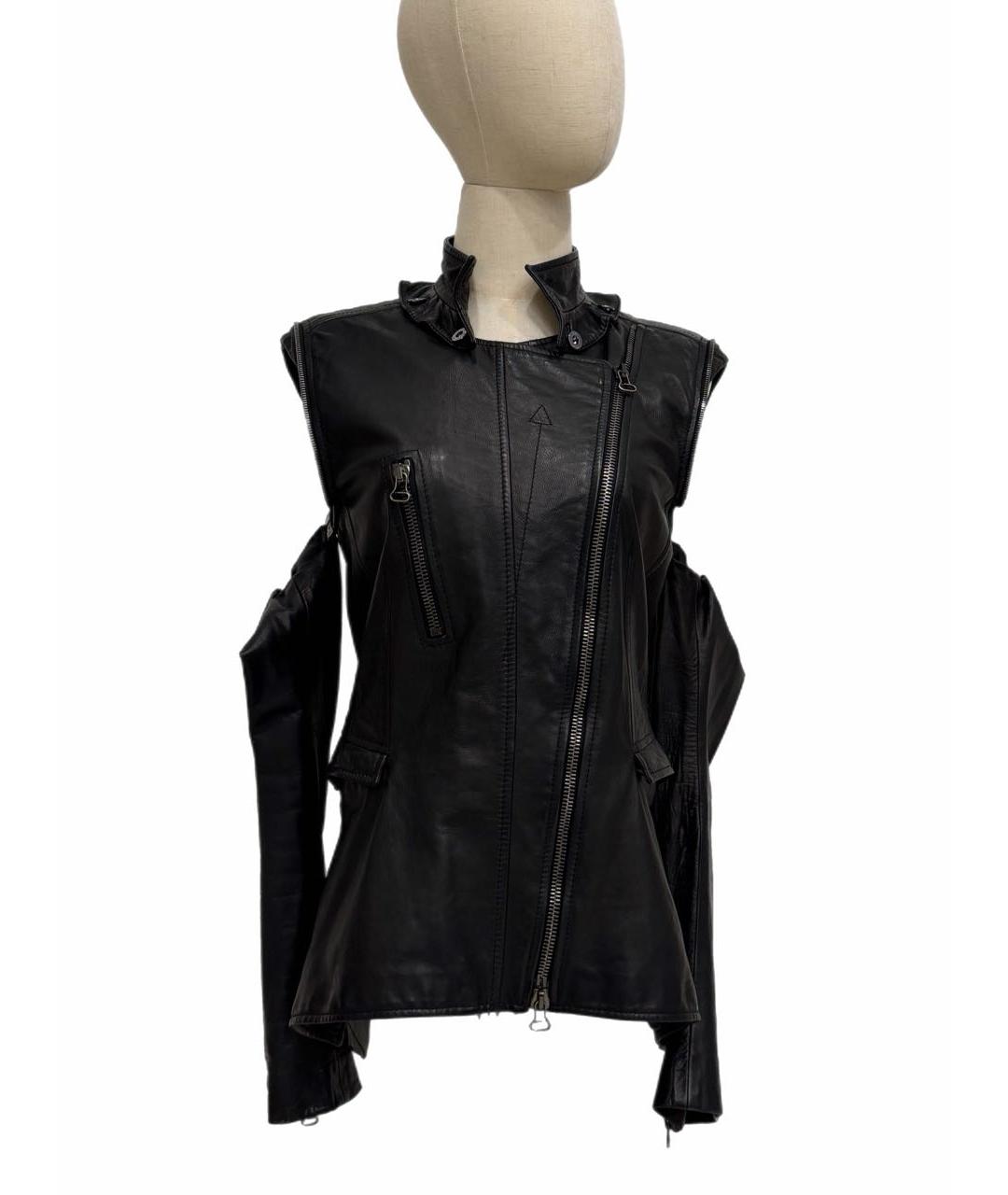 ROBERTO CAVALLI Черная кожаная куртка, фото 6