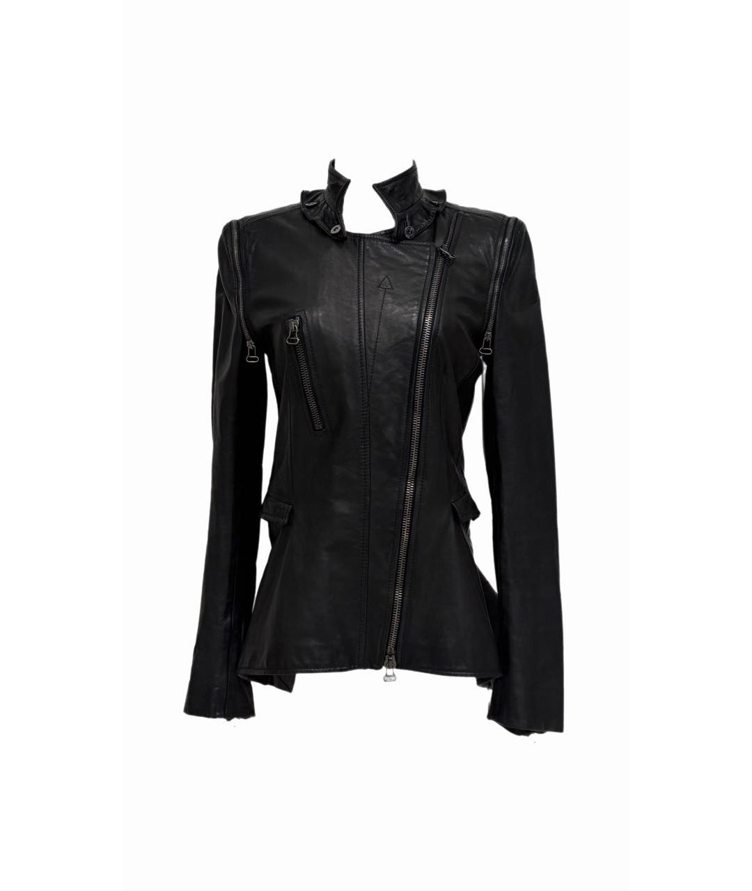 ROBERTO CAVALLI Черная кожаная куртка, фото 9