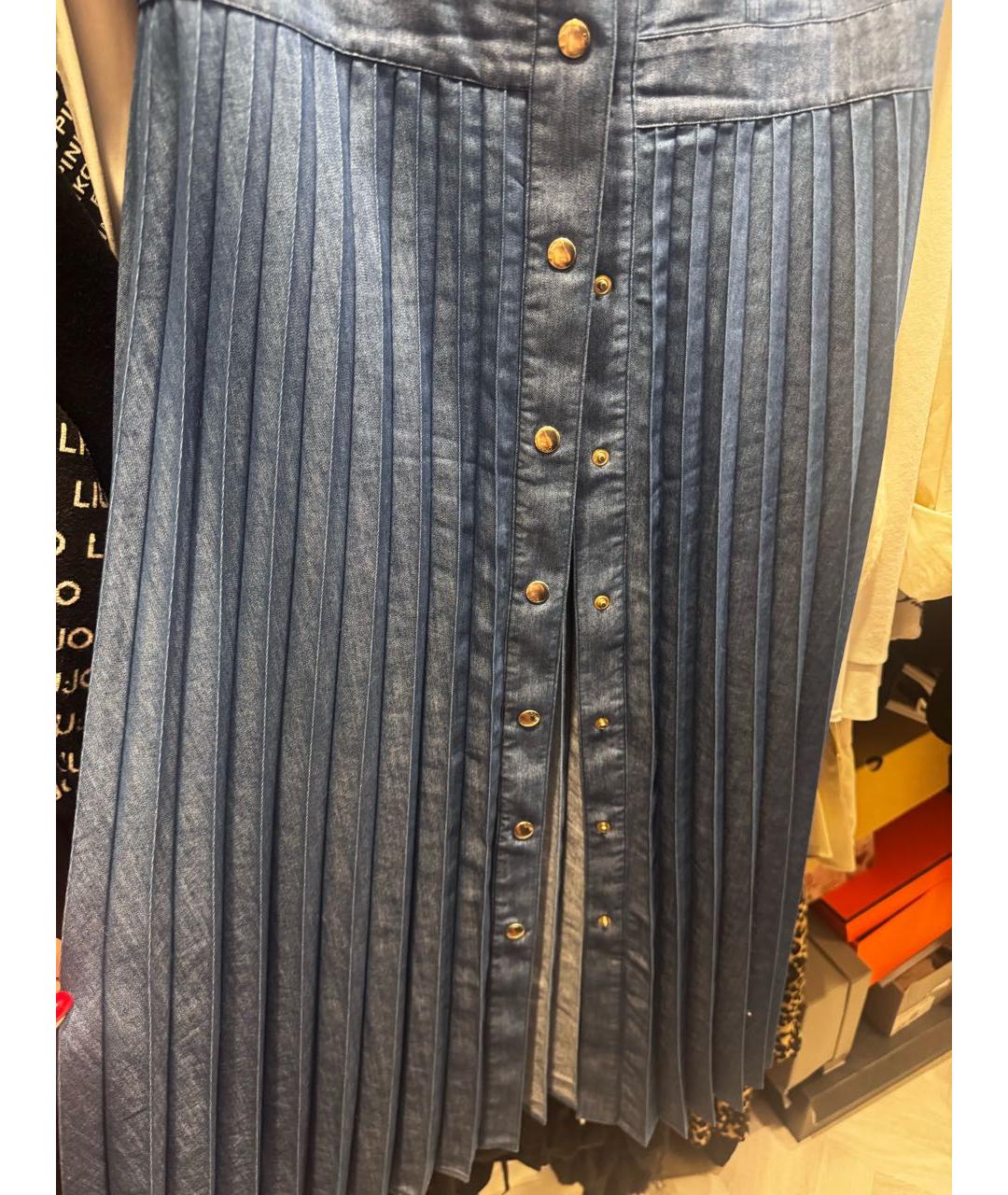 LIU JO Синее деним повседневное платье, фото 4