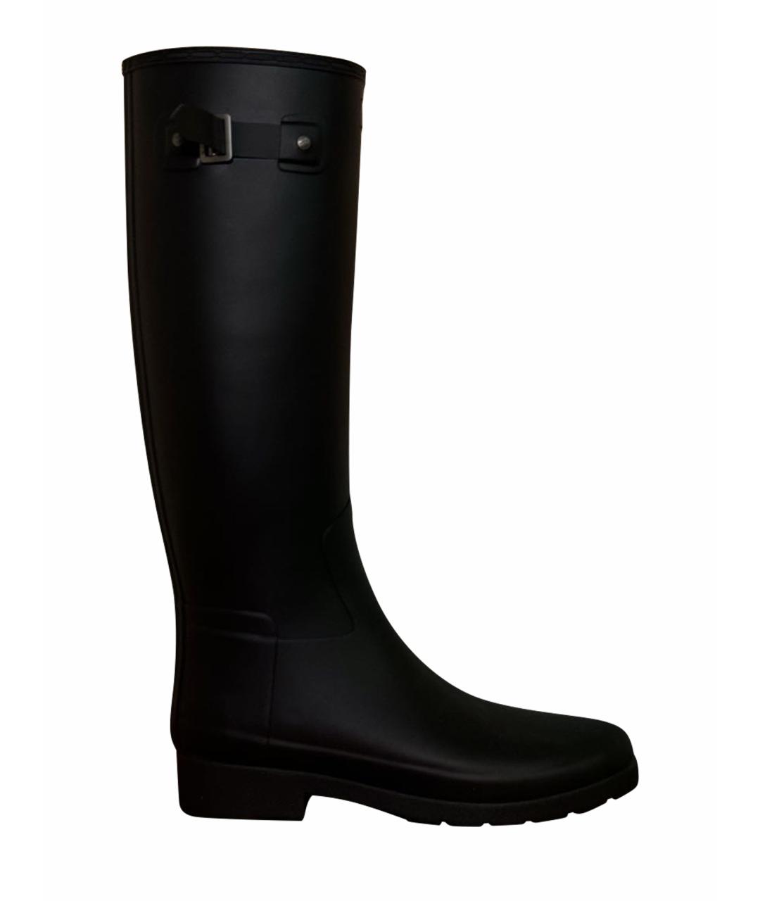 HUNTER Черные резиновые сапоги, фото 1