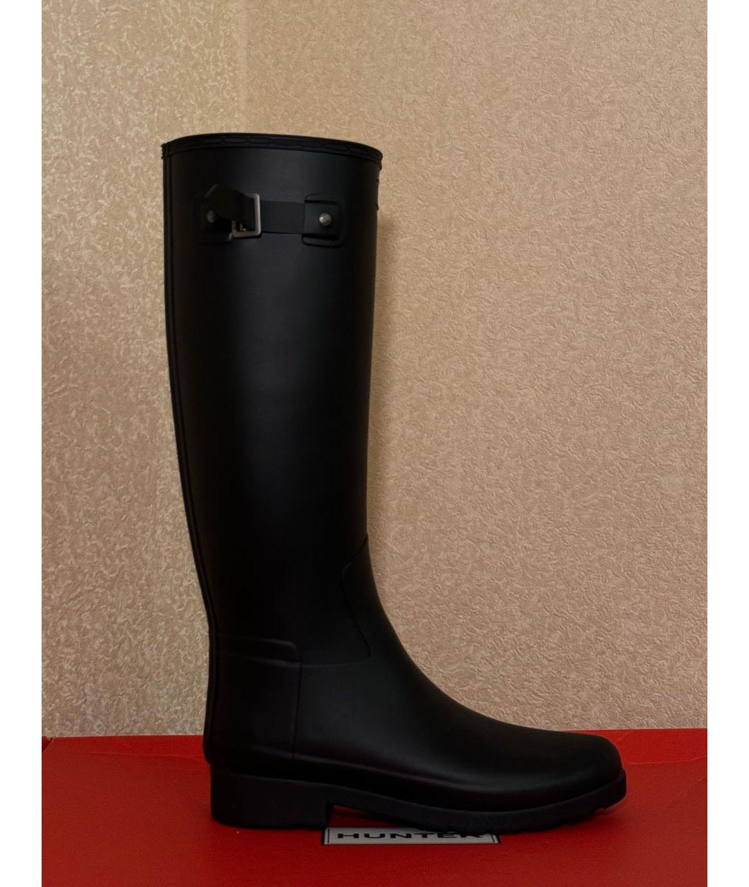 HUNTER Черные резиновые сапоги, фото 9