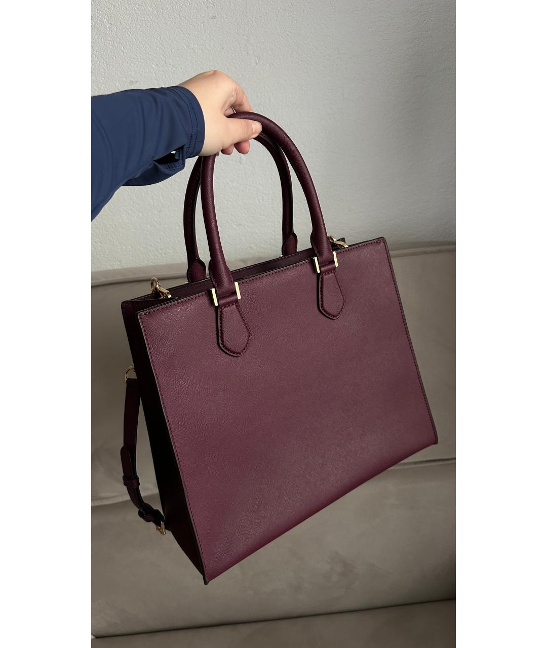 MICHAEL KORS Бордовая сумка с короткими ручками из искусственной кожи, фото 3