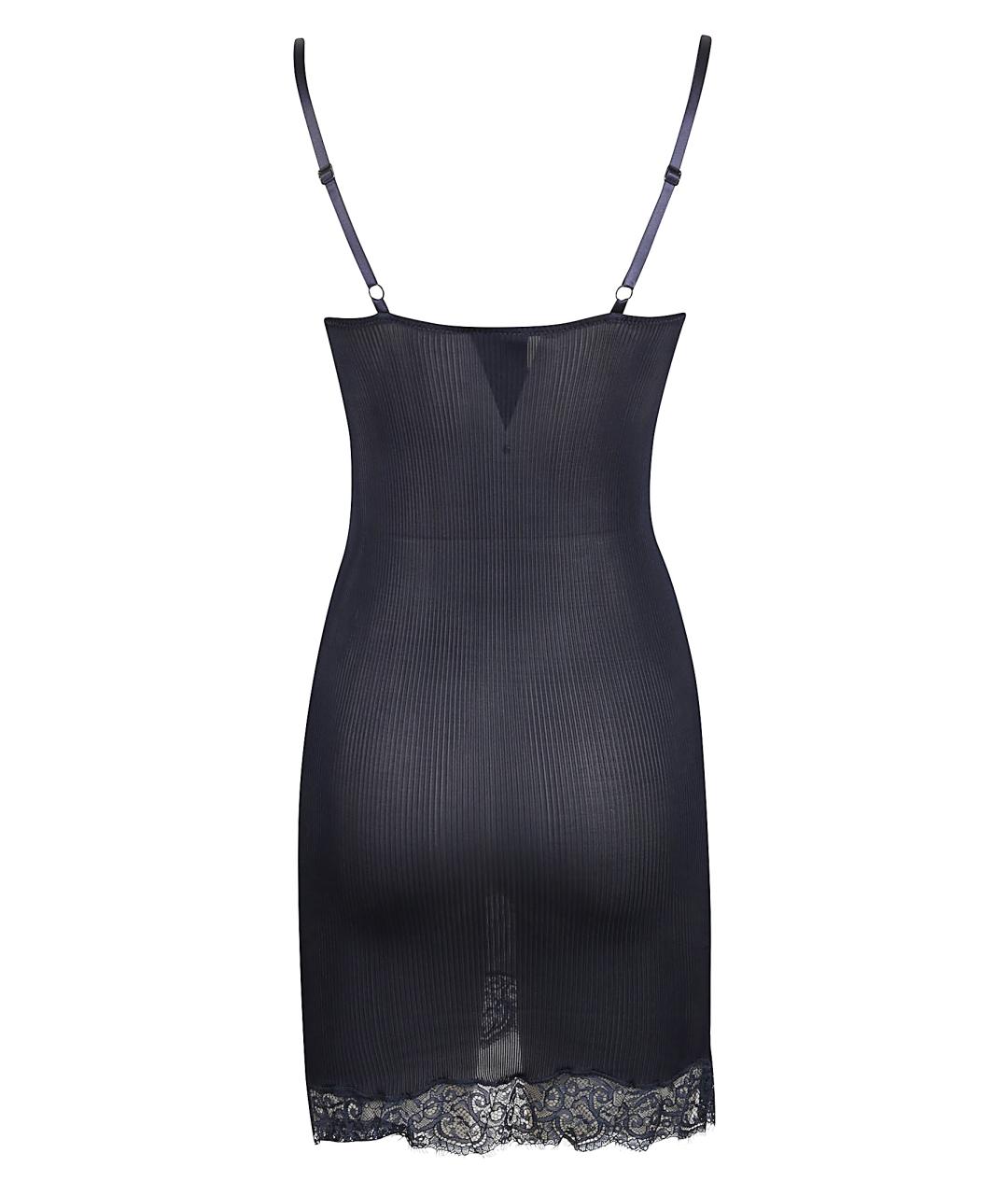 SAINT LAURENT Темно-синее шелковое коктейльное платье, фото 3