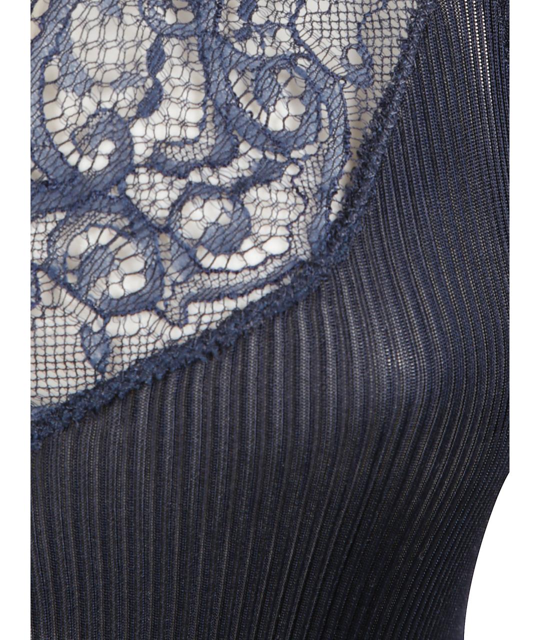 SAINT LAURENT Темно-синее шелковое коктейльное платье, фото 2