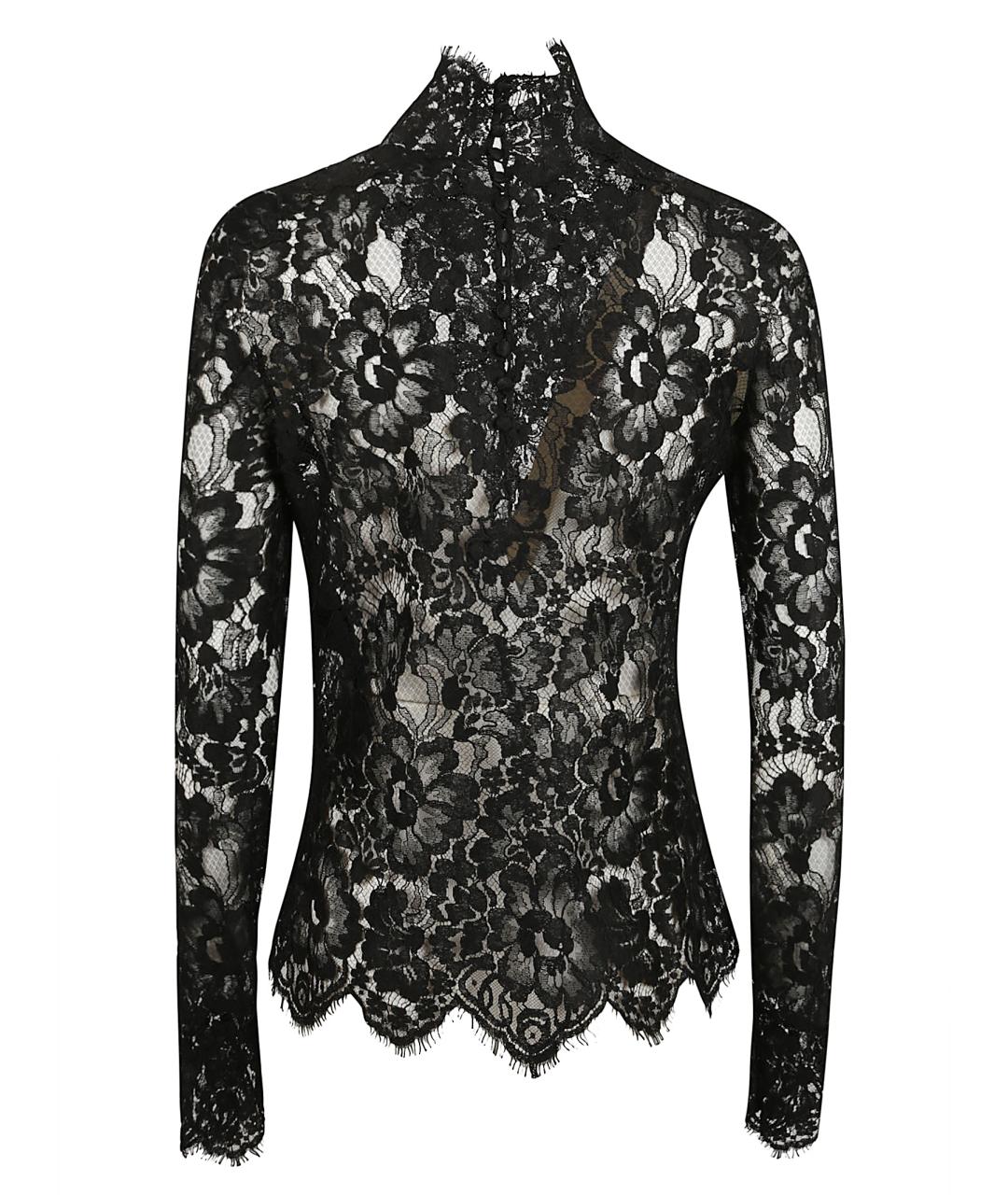 SAINT LAURENT Черная хлопковая блузы, фото 3