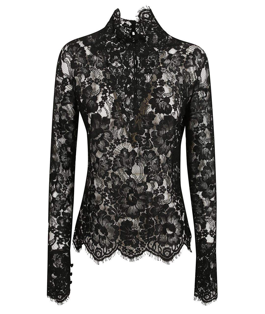 SAINT LAURENT Черная хлопковая блузы, фото 1