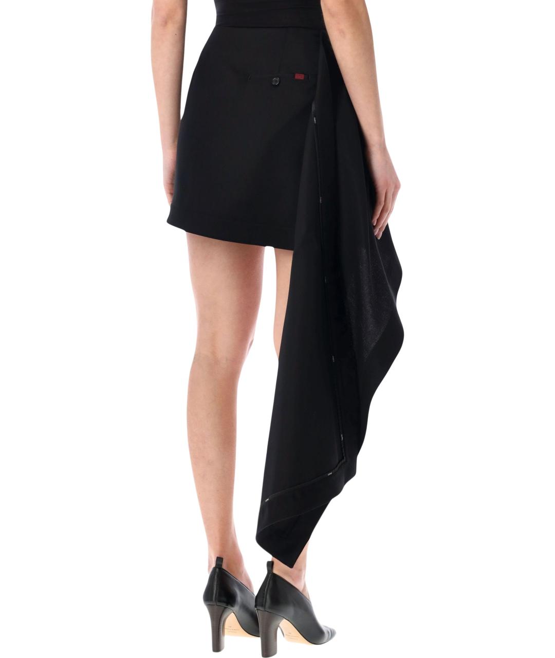 LOEWE Черная шерстяная юбка мини, фото 2