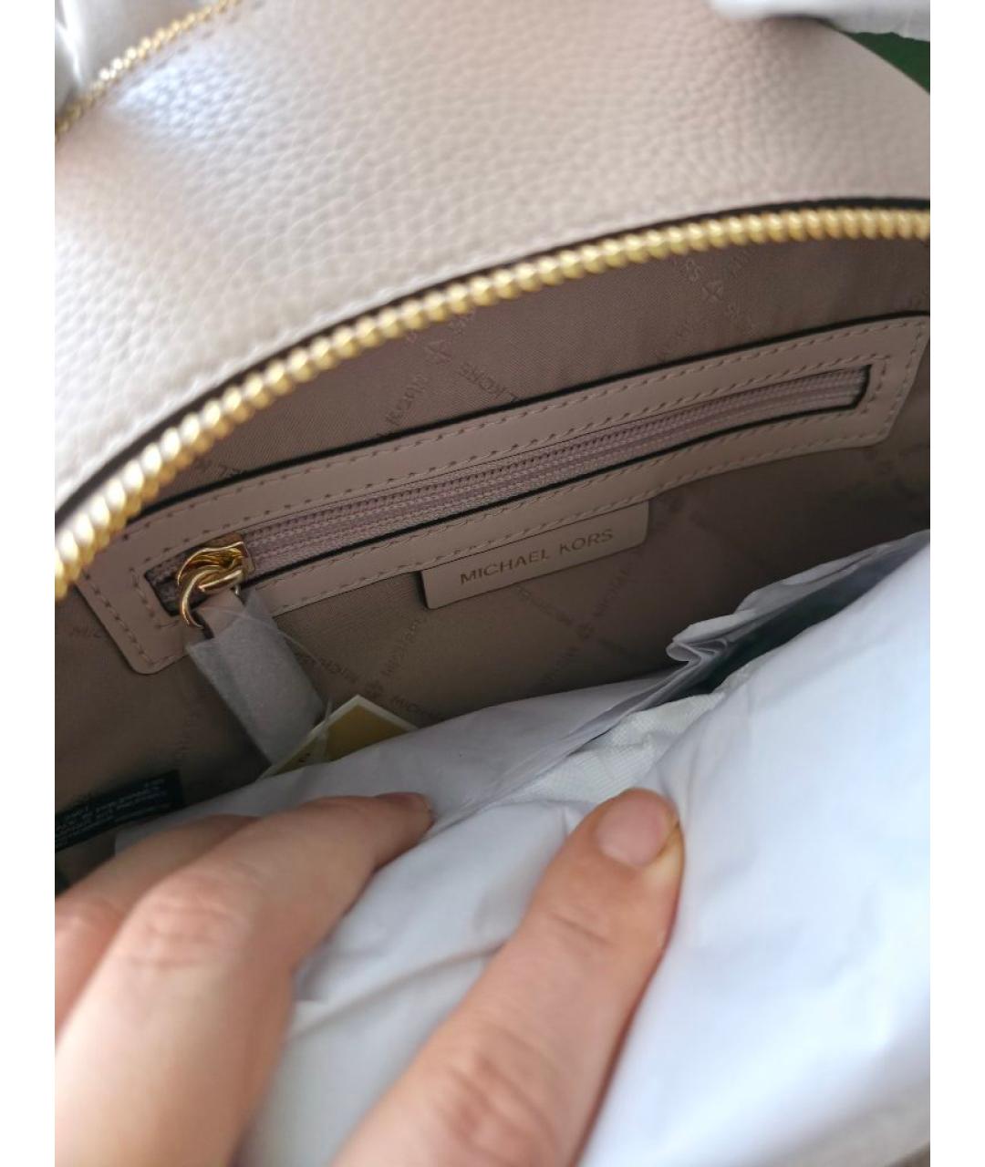 MICHAEL KORS Розовый кожаный рюкзак, фото 9