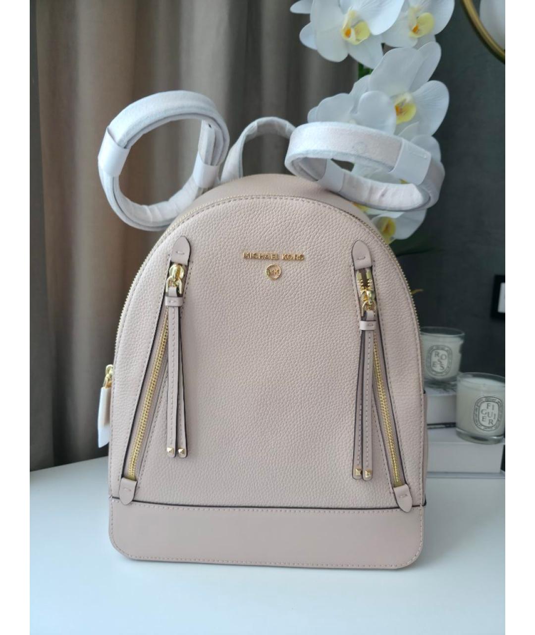 MICHAEL KORS Розовый кожаный рюкзак, фото 5