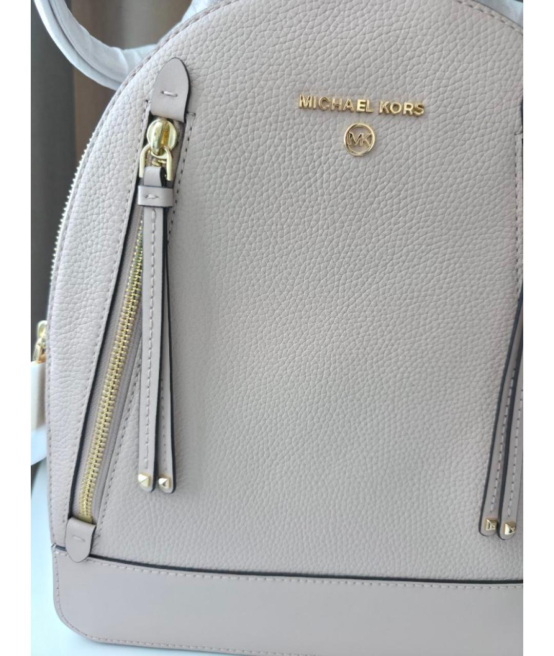 MICHAEL KORS Розовый кожаный рюкзак, фото 6