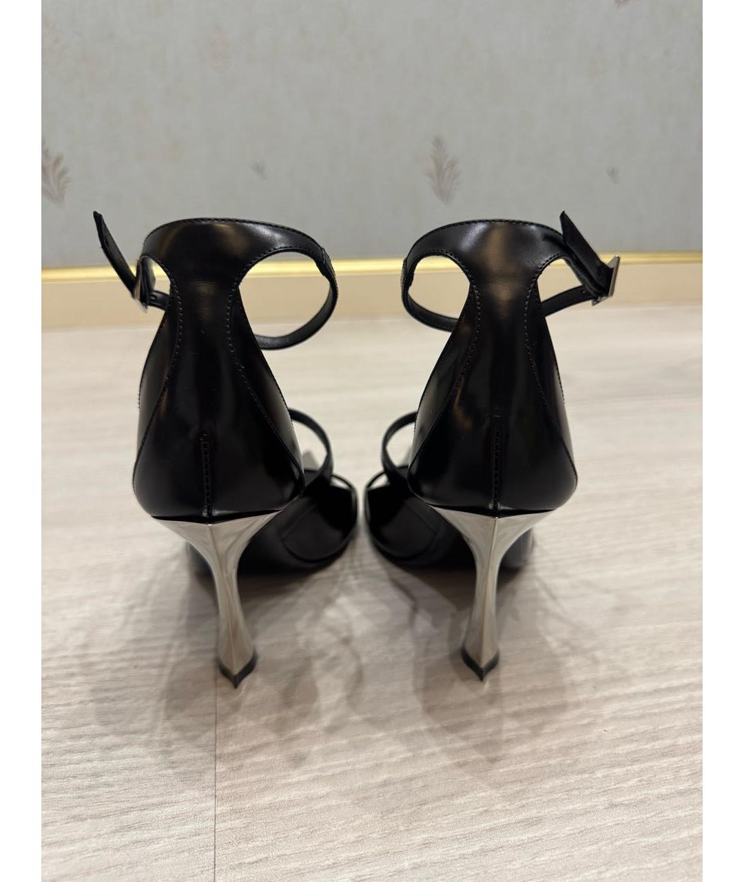 MUGLER Черные кожаные туфли, фото 5