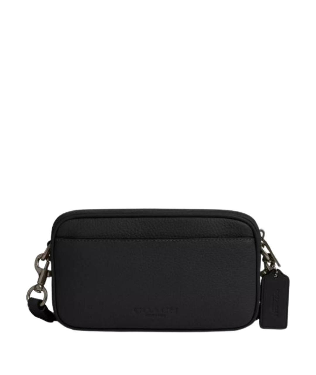 COACH Черная кожаная сумка на плечо, фото 1