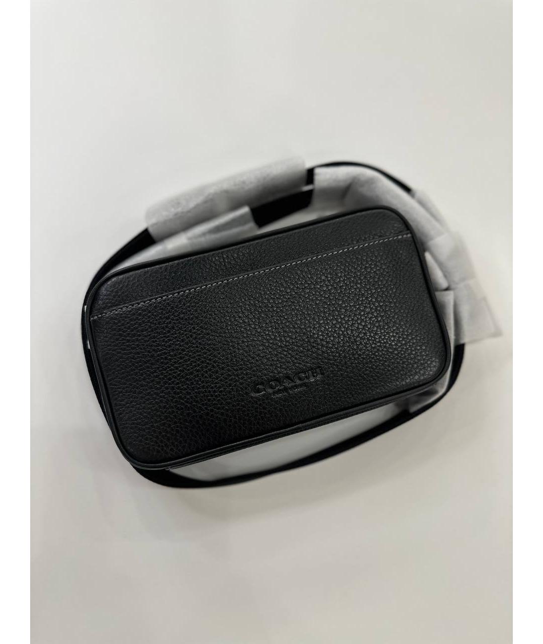 COACH Черная кожаная сумка на плечо, фото 6