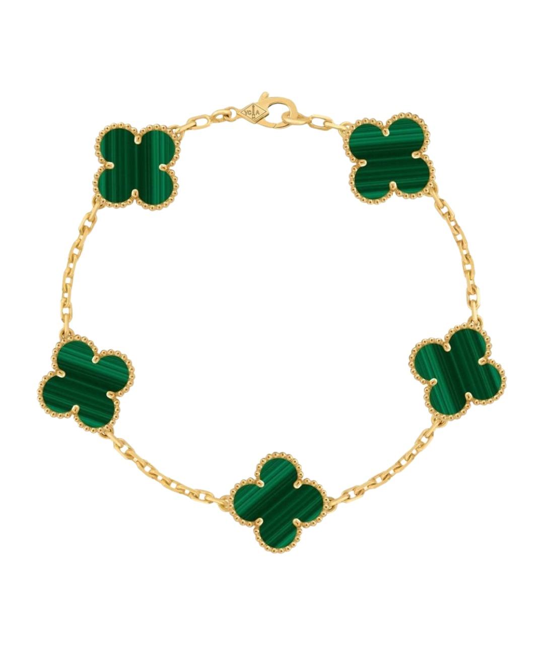 VAN CLEEF & ARPELS Зеленый браслет из желтого золота, фото 1