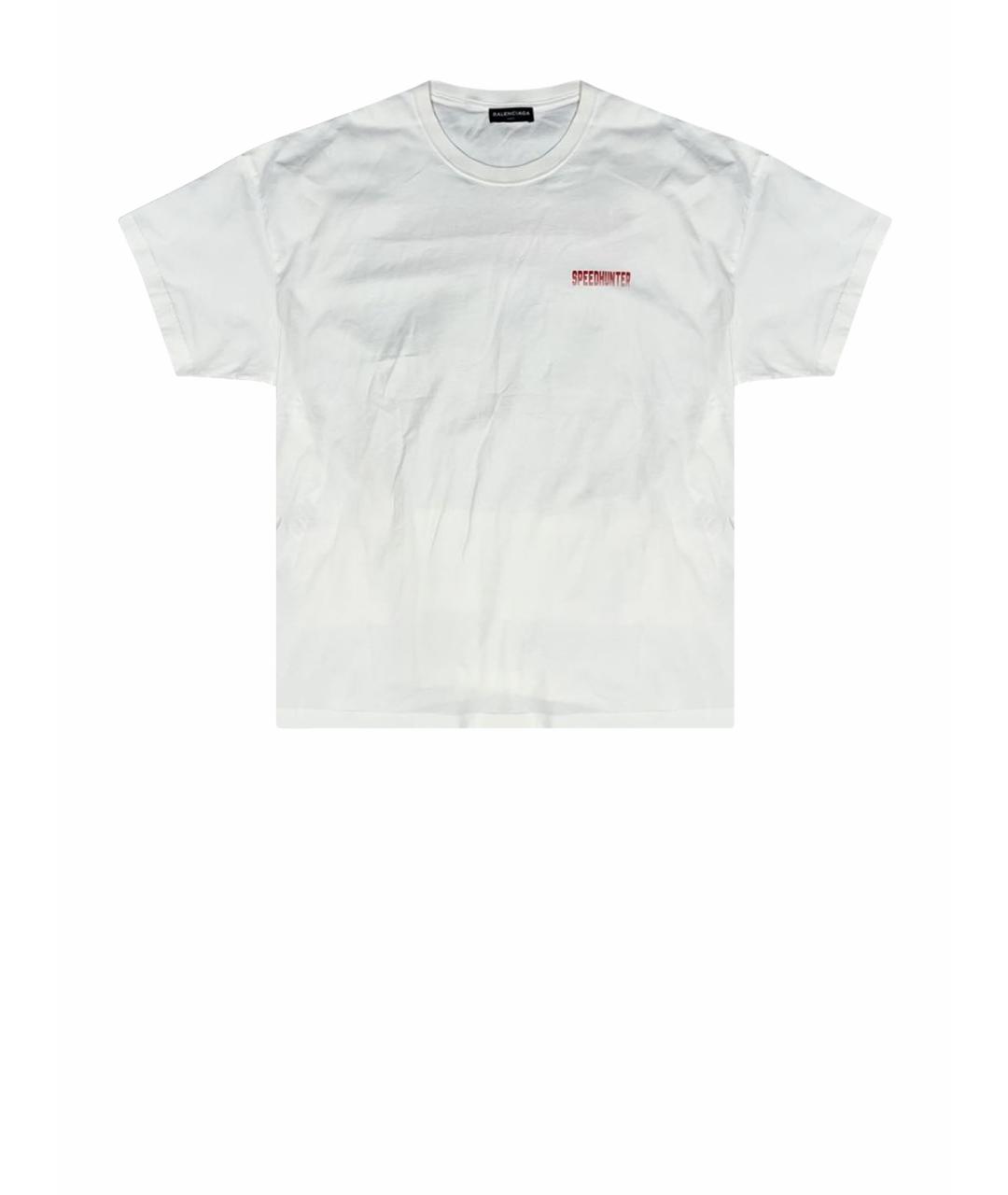 BALENCIAGA Белая хлопковая футболка, фото 1