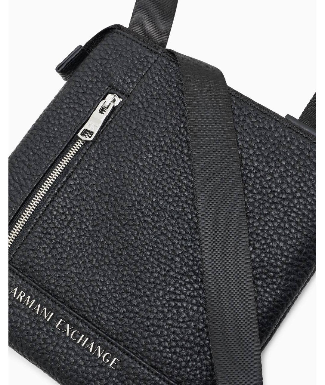 ARMANI EXCHANGE Черная сумка на плечо из искусственной кожи, фото 2