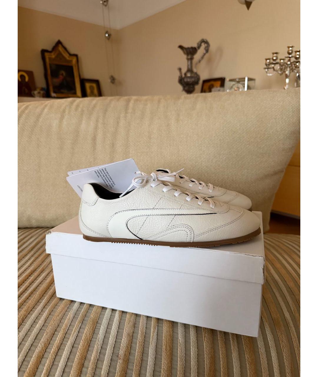 COS Бежевые кожаные кроссовки, фото 8