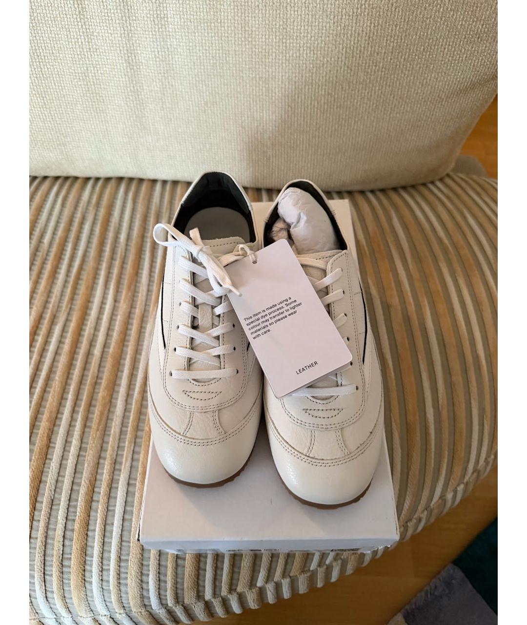 COS Бежевые кожаные кроссовки, фото 2