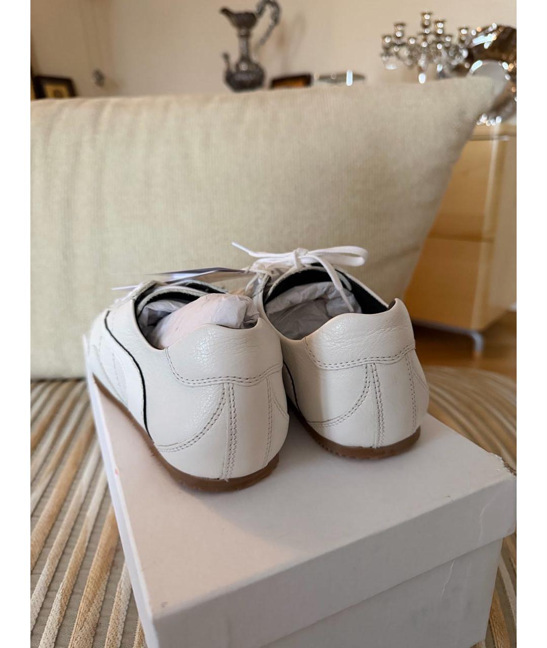 COS Бежевые кожаные кроссовки, фото 3