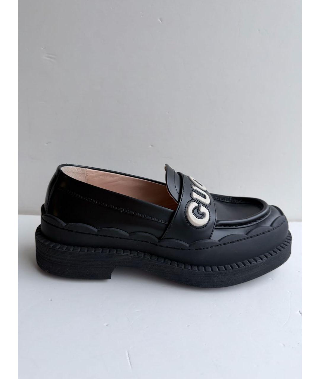 GUCCI Черные кожаные лоферы, фото 9