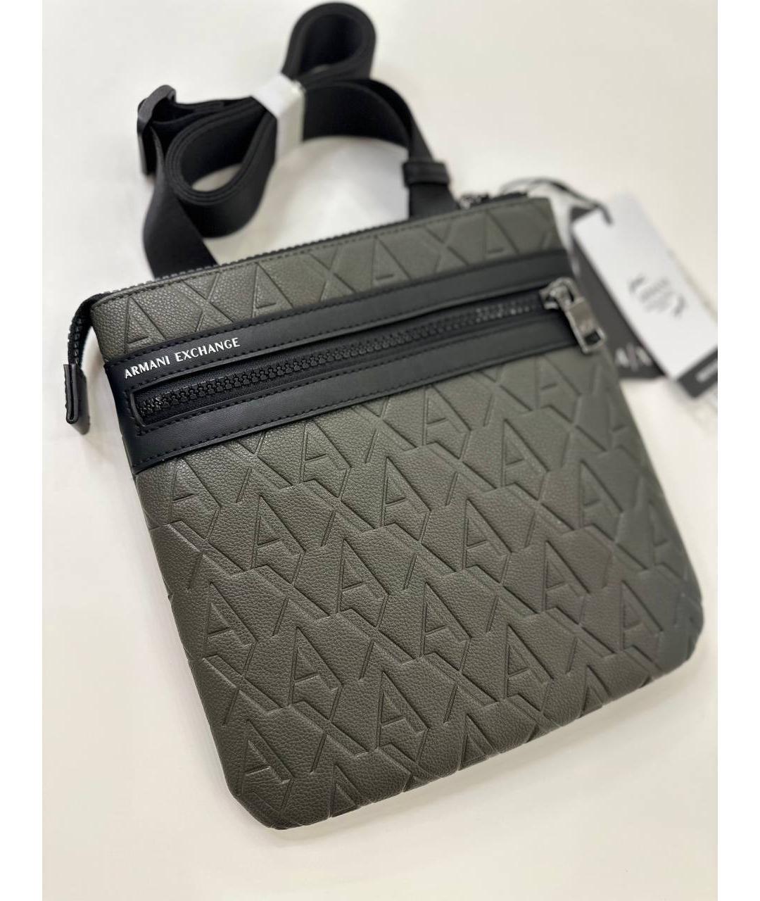 ARMANI EXCHANGE Хаки сумка на плечо из искусственной кожи, фото 8