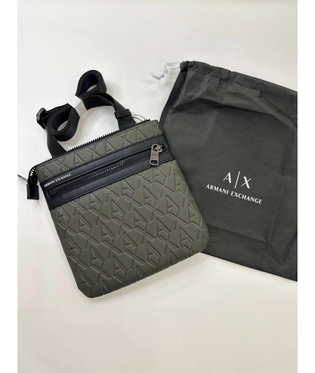 ARMANI EXCHANGE Хаки сумка на плечо из искусственной кожи, фото 5