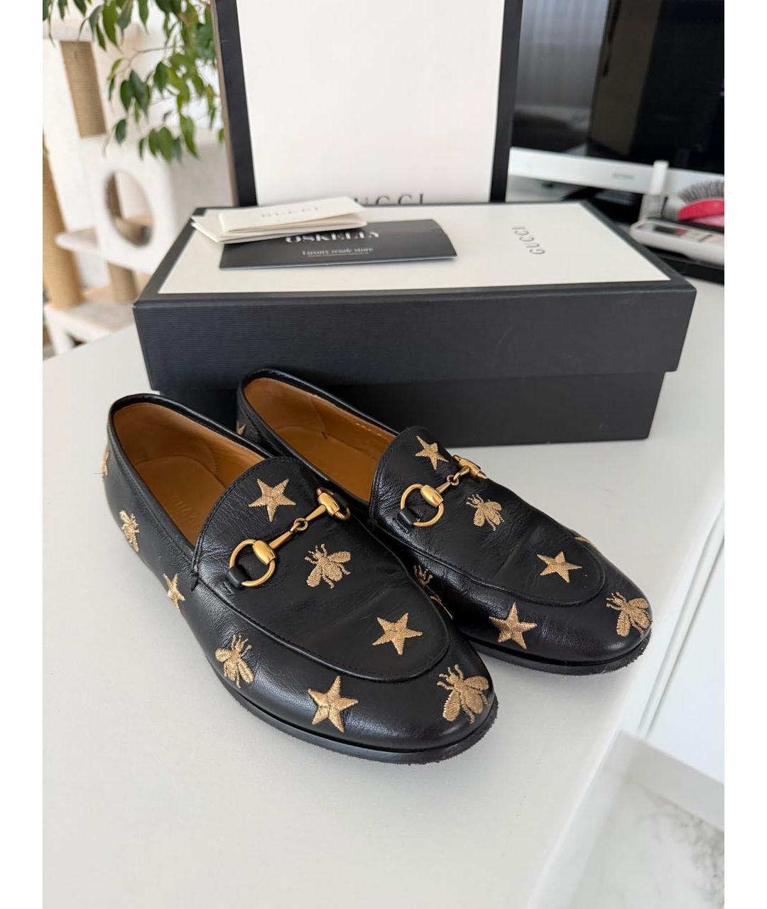 GUCCI Черные кожаные мокасины, фото 2