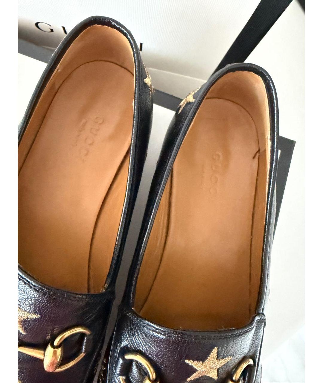 GUCCI Черные кожаные мокасины, фото 4